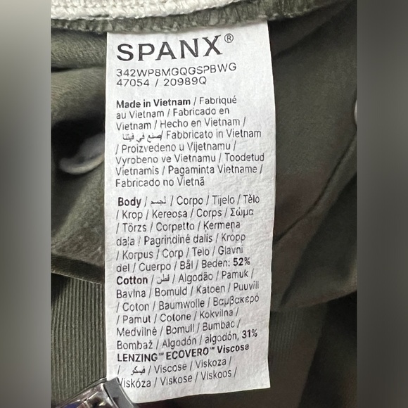 SPANX Super Smooth Stretch Twill Cropped Wide Leg Pants Size 2X Green - Picture 7 of 9